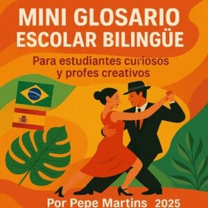 Profe Pepe - Mini Glosario Escolar Bilingüe - Quadrada